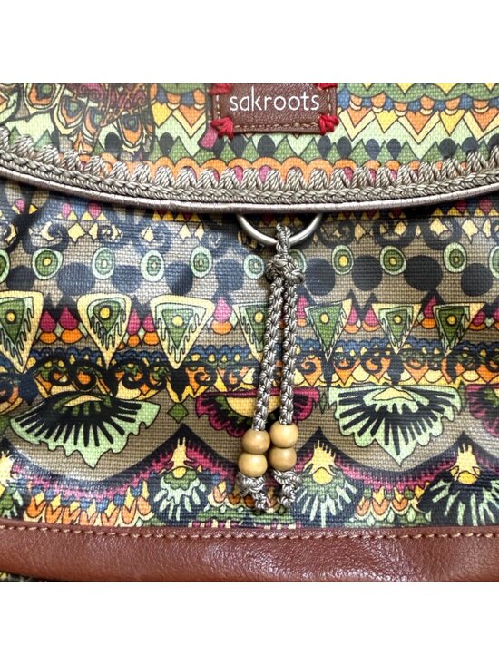 Sakroots Women\'s Backpack Bag Convertible Multicolor Elephant Canvas Hippie Boho main image 5